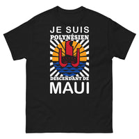 Thumbnail for T-shirt Polynésie noir - Je suis un descendant de Maui