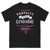 T-shirt Gendarme noir - Je ne suis pas parfaite, mais gendarme