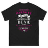 T-shirt Auxiliaire de Vie noir - Je ne suis pas parfaite mais...