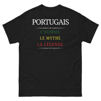 Thumbnail for T-shirt Portugais noir - L'homme, le mythe, la légende