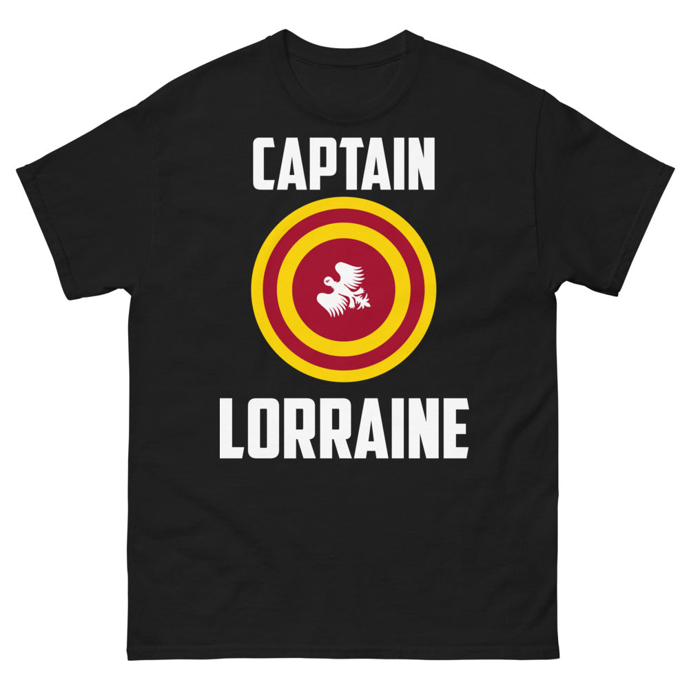 T-shirt Lorraine noir - Hommage à la région avec humour