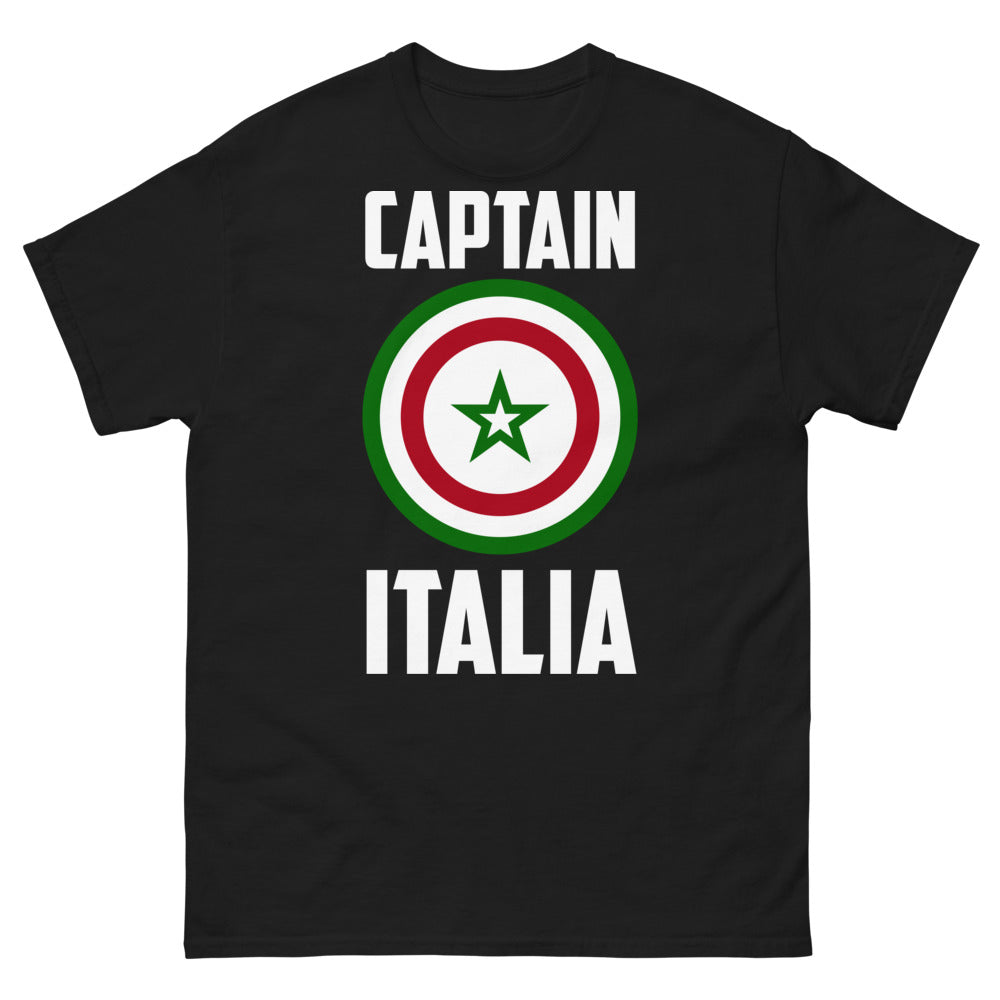 T-shirt Italie bleu marine - Capitano dell'Italia con umorismo