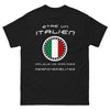 T-shirt Italie noir - Être un Italien Implique de Grandes Responsabilités