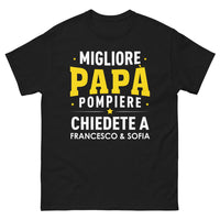 Thumbnail for T-shirt Pompiere noir - Migliore Papà con umorismo