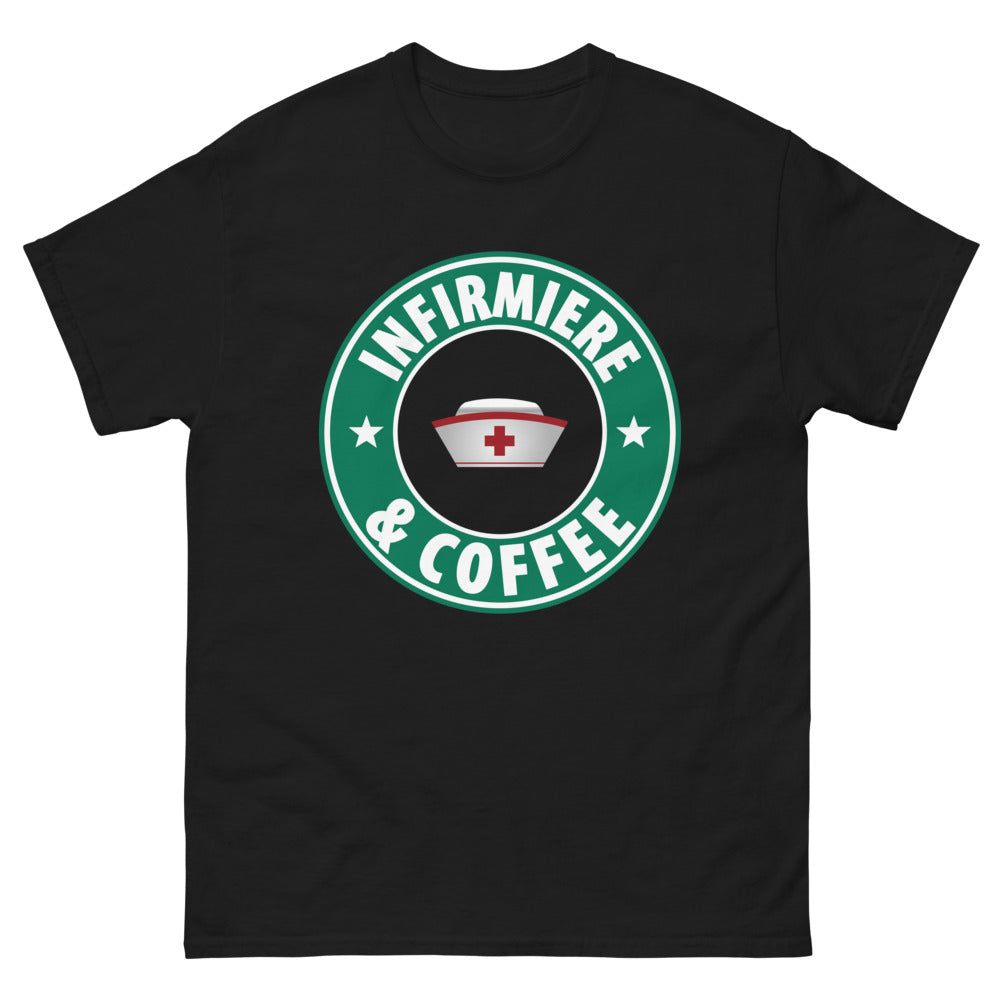 T-shirt Infirmière Café noir - L'amour du café au quotidien