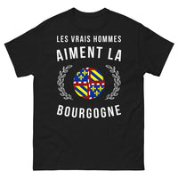Thumbnail for T-shirt Bourgogne noir - Les vrais hommes aiment la Bourgogne