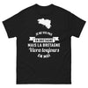 T-shirt Bretagne noir - Je ne vis pas en Bretagne