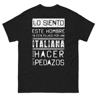 Thumbnail for T-shirt Italie noir - Lo siento, este hombre ya está pillado