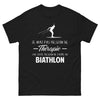 T-shirt Biathlon noir - Pas besoin de thérapie, juste de biathlon