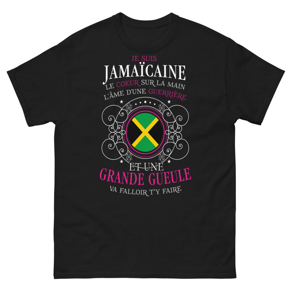T-shirt Jamaïquaine noir - Je suis Jamaïquaine, guerrière