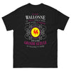 T-shirt Wallonne noir - Guerrière au grand cœur