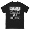 T-shirt humour noir - Désolé cet homme est déjà pris