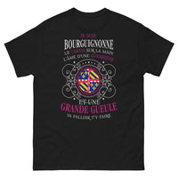 Thumbnail for T-shirt Bourgogne noir - Le cœur sur la main, l'âme d'une guerrière
