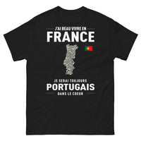Thumbnail for T-shirt Portugal noir - Je serai toujours Portugais dans le cœur