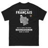 T-shirt Bourgogne noir - Je suis bourguignon dans le cœur