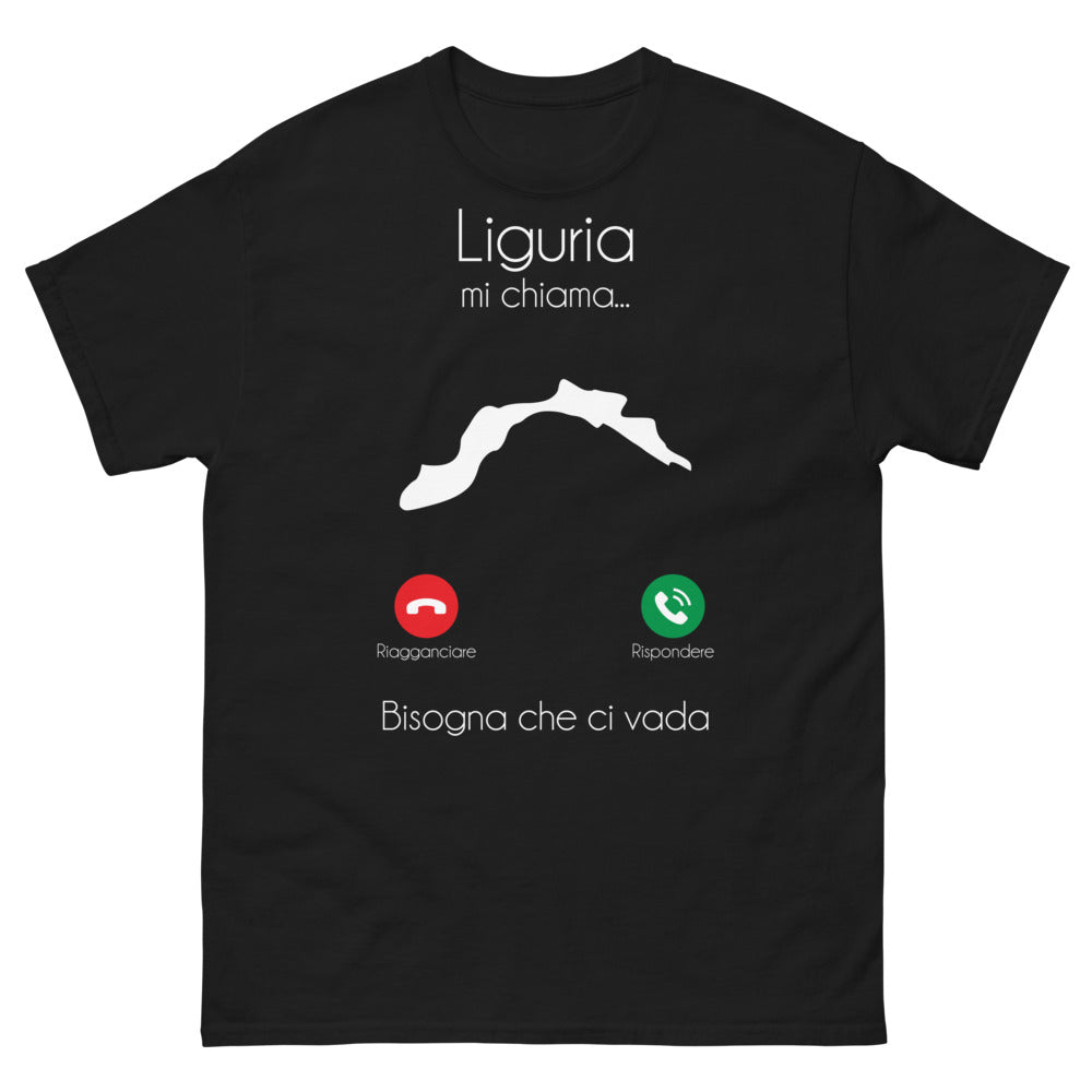 T-shirt Ligurie noir - Liguria Mi Chiama, Bisogna Che Ci Vada