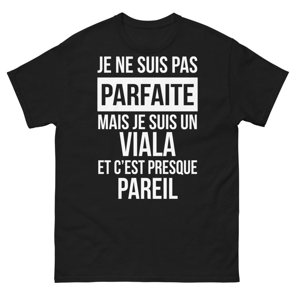 T-shirt Viala noir - Je ne suis pas parfaite, presque pareil