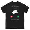 T-shirt Suisse noir - La Suisse m'appelle, il faut y aller