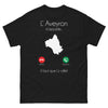 T-shirt Aveyron noir - L'appel humoristique des origines