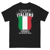 Thumbnail for T-shirt Italie noir - Et le huitième jour, Dieu créa les Italiens
