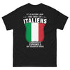 T-shirt Italie noir - Et le huitième jour, Dieu créa les Italiens