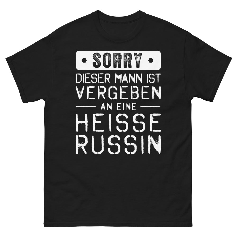 T-shirt Russie noir - Sorry, dieser Mann ist vergeben