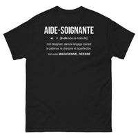 Thumbnail for T-shirt Aide-Soignant(e) noir - Patience, Charisme et Perfection