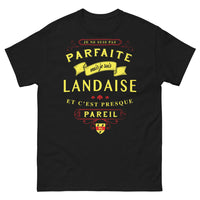 Thumbnail for T-shirt Landaise noir - Je ne suis pas parfaite mais je suis landaise