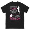 T-shirt Toulon noir - Certaines filles aiment le rugby
