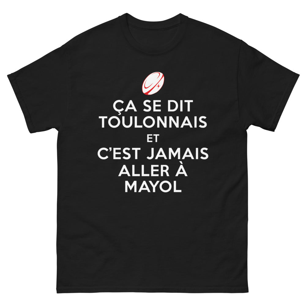 T-shirt Toulon noir - Ne jamais aller à Mayol