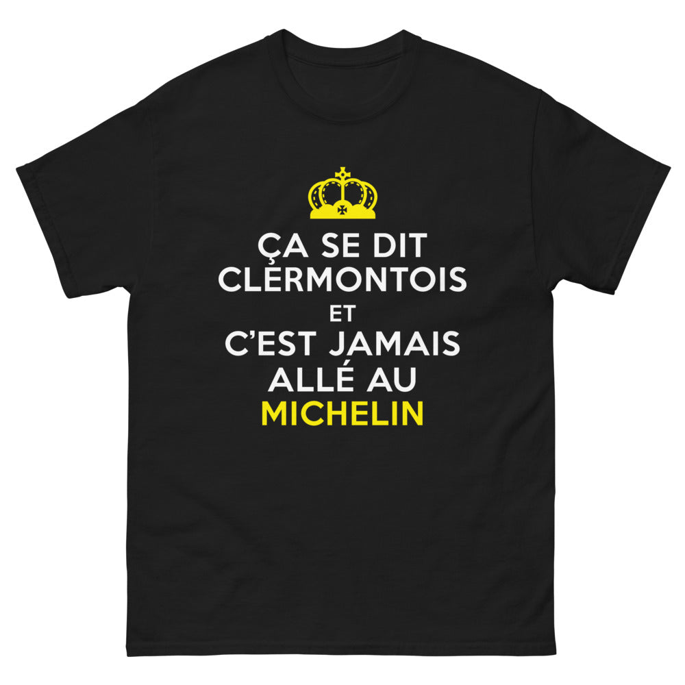 T-shirt Clermont-Ferrand noir - Jamais allé au Michelin