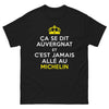 T-shirt Auvergne noir - Ça se dit auvergnat et c’est jamais allé au Michelin
