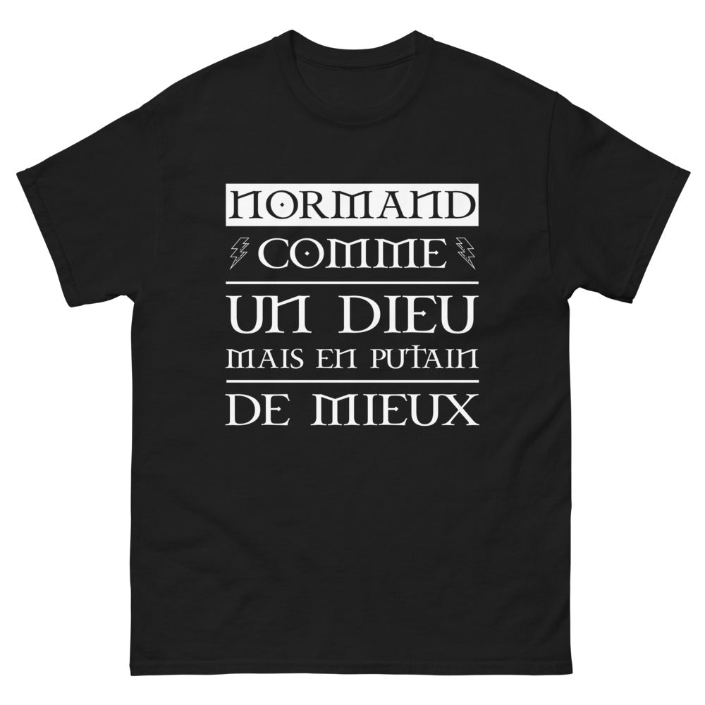 T-shirt Normand noir - Comme un dieu, mais en mieux !