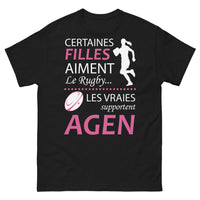 Thumbnail for T-shirt Rugby Agen noir - Certaines filles aiment le rugby