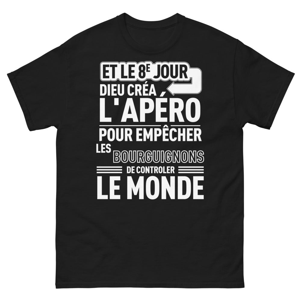 T-shirt Bourgogne noir - Sauver le monde à l'apéro