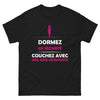 T-shirt Aide-Soignante noir - Dormez en sécurité, couchez avec une aide-soignante