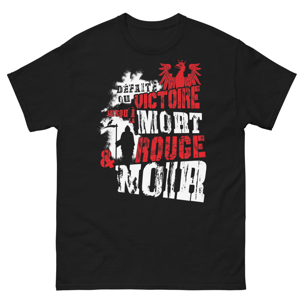 T-shirt Passion Football noir - Défaite ou Victoire jusqu'à la Mort