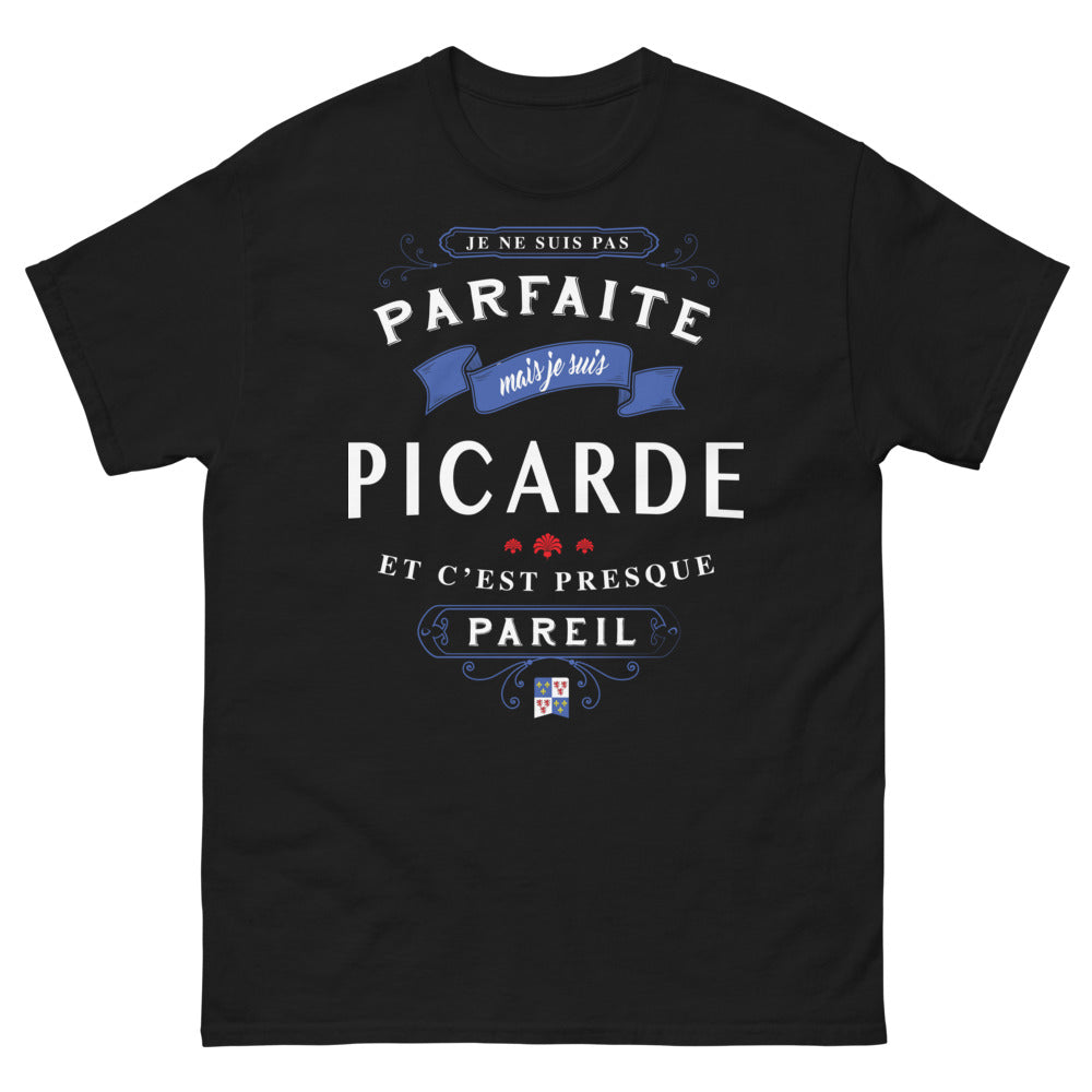 T-shirt Hauts-de-France noir - Je ne suis pas parfaite