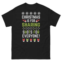 Thumbnail for T-shirt Noël noir - Christmas is for Sharing! Shots for Everyone!