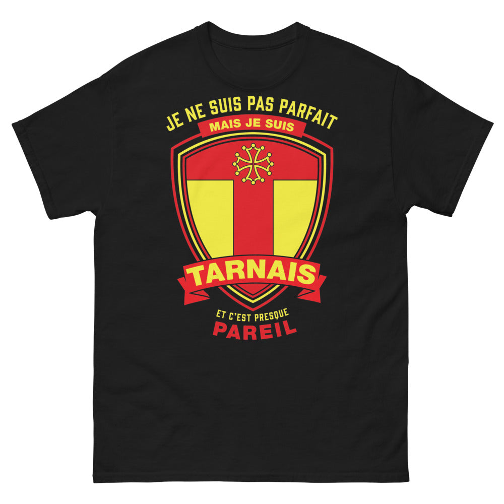 T-shirt Tarnais noir - Je ne suis pas parfait, mais je suis Tarnais