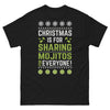 T-shirt Noël noir - Christmas is for Sharing Mojitos