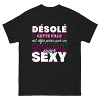 Thumbnail for T-shirt Normand noir - Désolé, cette fille est déjà prise