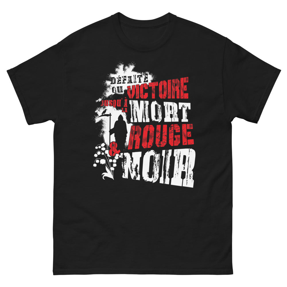 T-shirt Rugby noir - Défaite ou Victoire jusqu'à la Mort