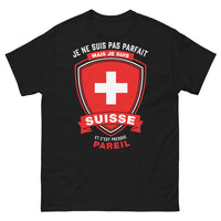 Thumbnail for T-shirt Suisse noir - Je ne suis pas parfait mais je suis Suisse