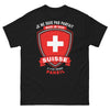 T-shirt Suisse noir - Je ne suis pas parfait mais je suis Suisse