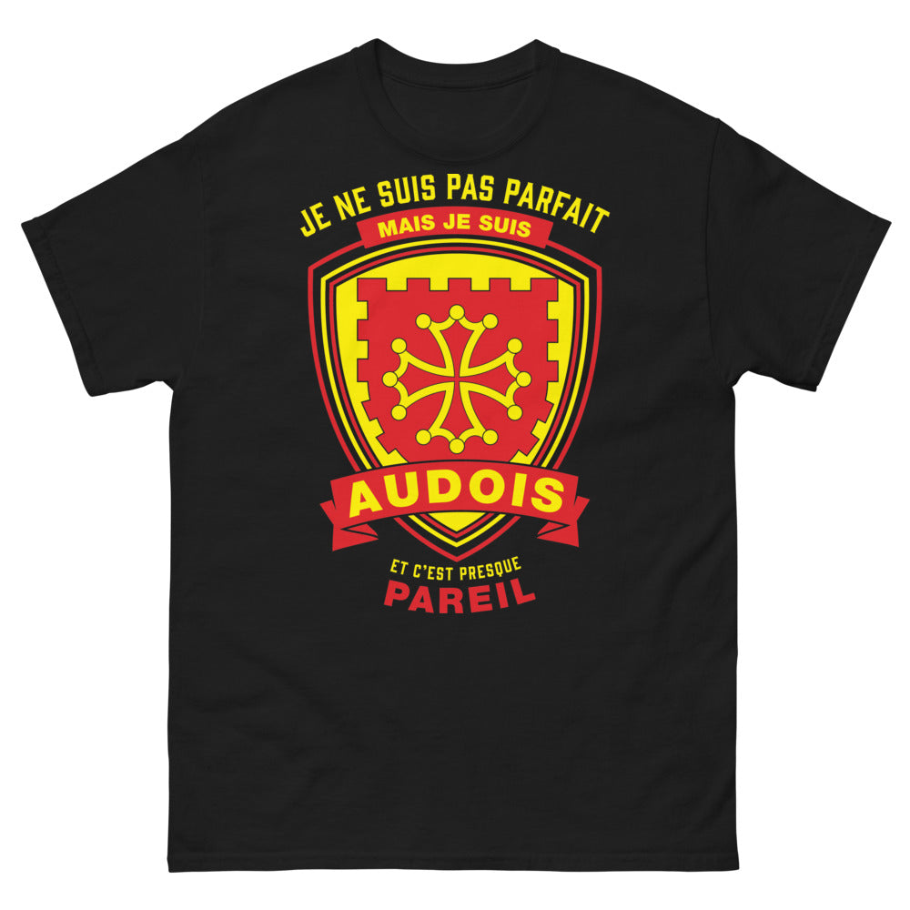 T-shirt Audois noir - Je ne suis pas parfait, presque pareil