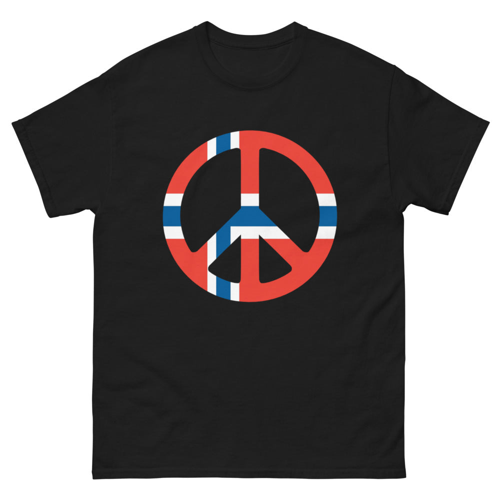 T-shirt Norvège noir - Reindeer méditant humoristique