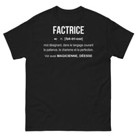 Thumbnail for T-shirt Factrice noir - Charisme et patience personnifiées