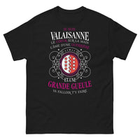 Thumbnail for T-shirt Valaisanne noir - Guerrière moderne avec humour