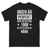 T-shirt Suède noir - Ingen är perfekt men jag är född 1988